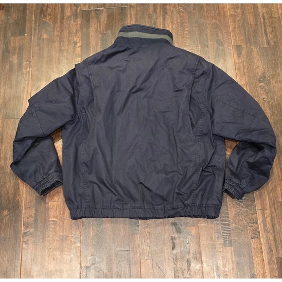 Vintage Pacific Trail Navy Blue Lined Bomber Jacket Mens Large Coat Outdoor - Picture 2 of 8